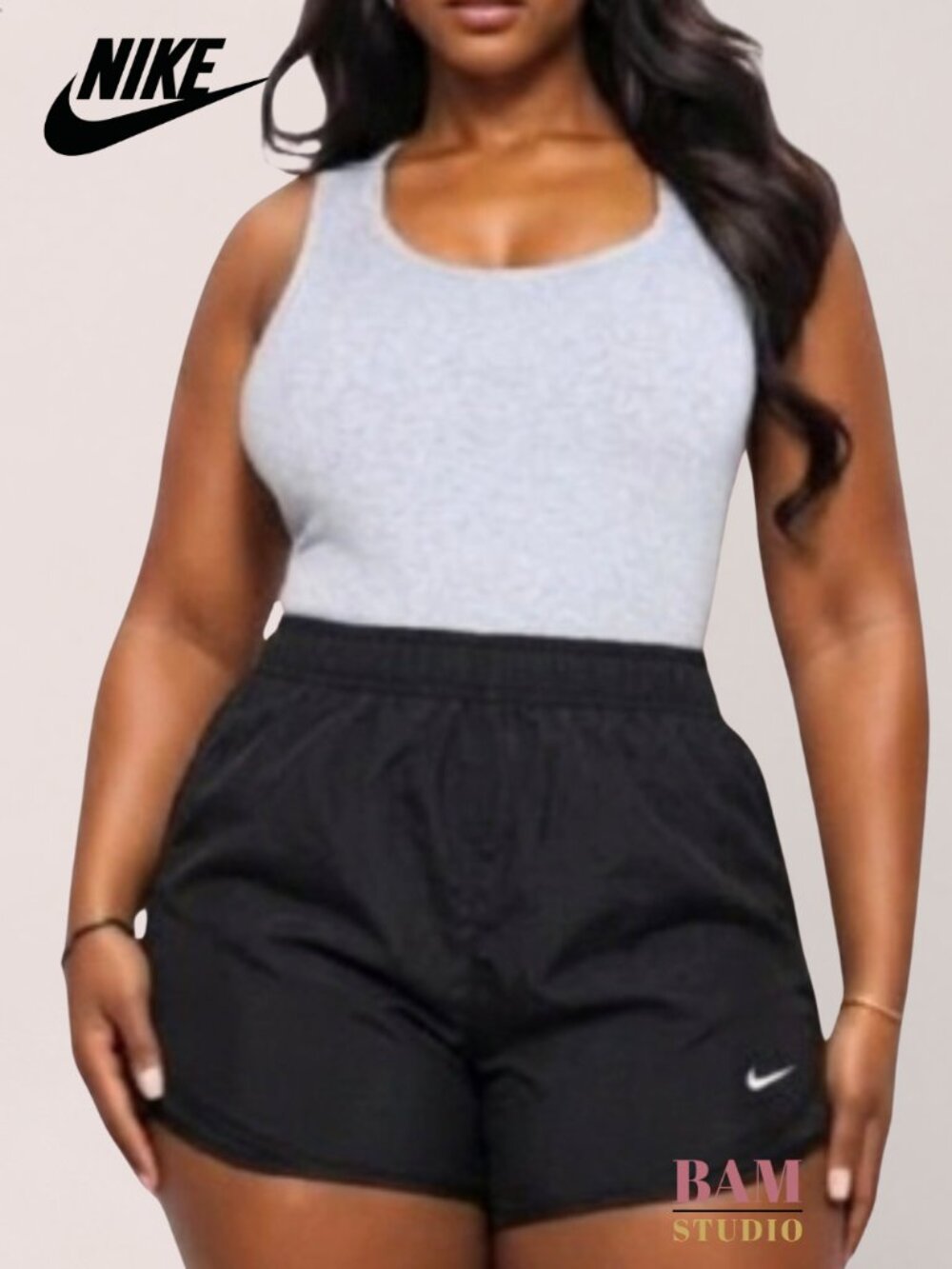 Nike Dri-FIT Black Running Shorts Size Large Athletic Gym Lightweight Lined Acti